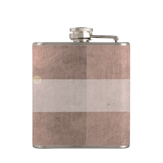 Kopergoudfloremmer van het roos van koper heupfles (Achterkant)