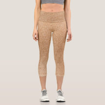 Kopergradiënt Glitters Capri-Leggings