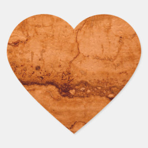 Kopergraniet, ambergeel Sedona-bergen Hart Sticker