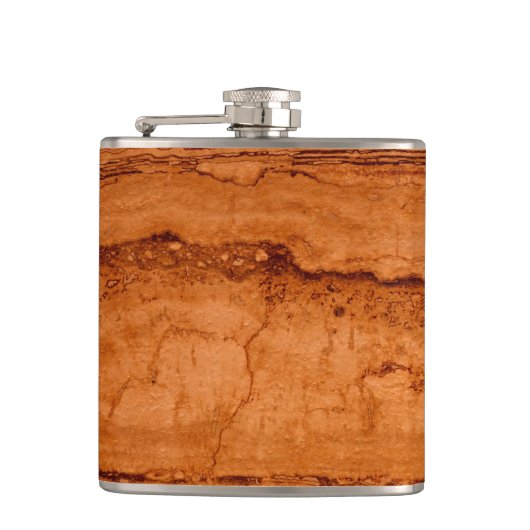 Kopergraniet, ambergeel Sedona-bergen Heupfles (Voorkant)