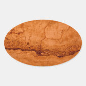 Kopergraniet, ambergeel Sedona-bergen Ovale Sticker (Voorkant)