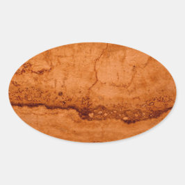 Kopergraniet, ambergeel Sedona-bergen Ovale Sticker