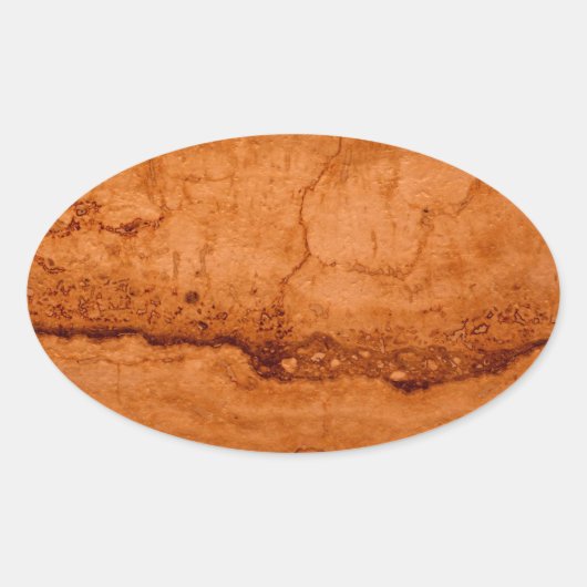 Kopergraniet, ambergeel Sedona-bergen Ovale Sticker (Voorkant)