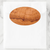 Kopergraniet, ambergeel Sedona-bergen Ovale Sticker (Tas)