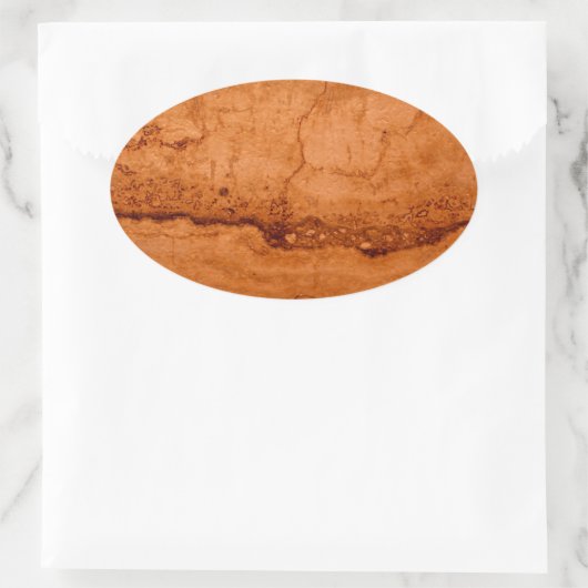 Kopergraniet, ambergeel Sedona-bergen Ovale Sticker (Tas)