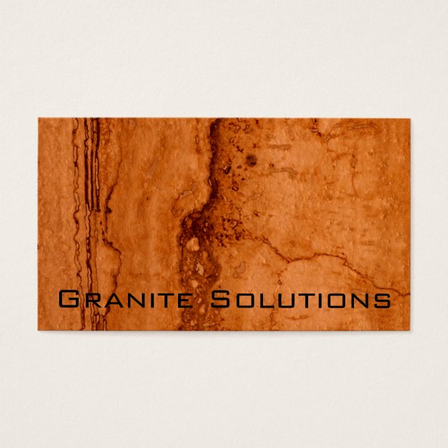 Kopergraniet, ambergeel Sedona-bergen Visitekaartje (Voorkant)