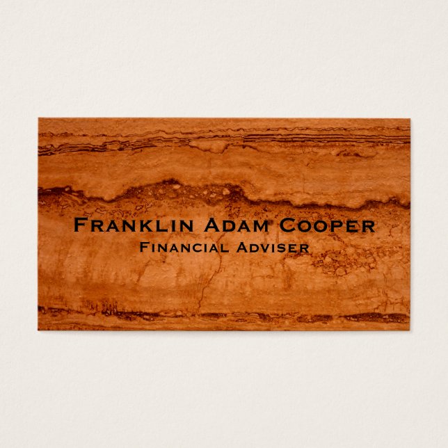 Kopergraniet, ambergeel Sedona-bergen Visitekaartjes (Voorkant)