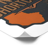 Kopergrijze 3D-tekst kunst NO SHORTCUTS Poster (Hoek)