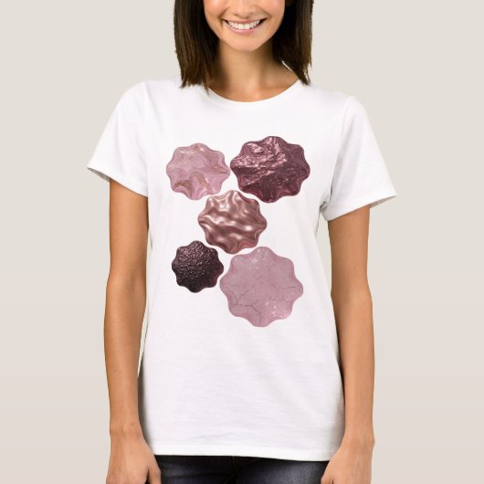 Kopergrijze ABSTRACTE KUNST Kunstprint T-shirt (Voorkant)