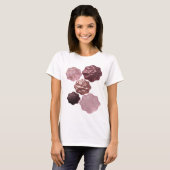 Kopergrijze ABSTRACTE KUNST Kunstprint T-shirt (Voorkant volledig)