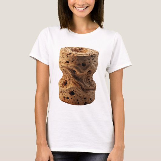 Kopergrijze ABSTRACTE KUNST Statement Design T-shirt (Voorkant)