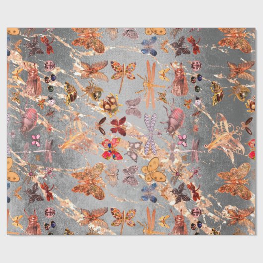 Kopergrijze goudbeemvlinder snijdt Gem Cadeaupapier (Vlak)