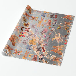 Kopergrijze goudbeemvlinder snijdt Gem Cadeaupapier