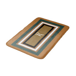 Kopergroen Bronzen Koperen Geometrisch Monogram Badmat