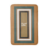 Kopergroen Bronzen Koperen Geometrisch Monogram Badmat (Voorkant Verticaal)
