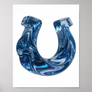 Kopergroen WATER Tekst Design Poster