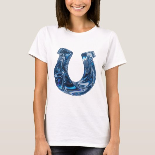 Kopergroen WATER Tekst Design T-shirt (Voorkant)