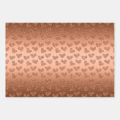 Koperharten glitterpatroon inpakpapier vel (Voorkant)