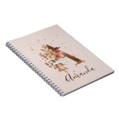 Koperherfst Floral Letter A Herfst Flowers Notitieboek (Rechterzijde)