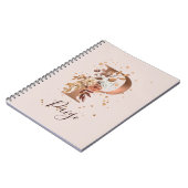 Koperherfst Floral Letter P Herfst Flowers Notitieboek (Linkerzijde)