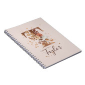 Koperherfst Floral Letter T Herfst Flowers Notitieboek (Rechterzijde)