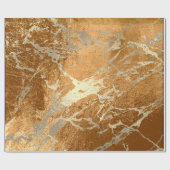 Koperhoning - Goud marmer Shiny Metallic VIP Cadeaupapier (Vlak)