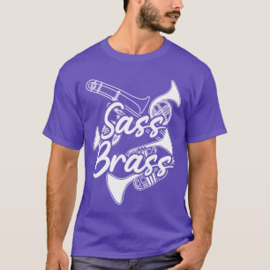 Koperinstrumenten Franse Hoornrumpet retro T-shirt