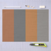 Koperkaramel en grijze verticale strepen tissuepapier (Craft)