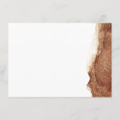 Koperkleur moderne eenvoudige huwelijksreceptie informatiekaartje (Achterkant)