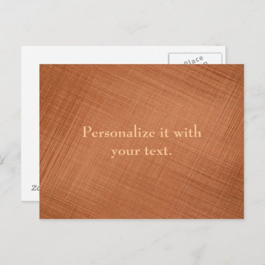 Koperkleurig Briefkaart (Voorkant / Achterkant)