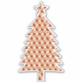 Koperkleurige 3-d dozen met kerstboomkleuring sticker (Voorkant)