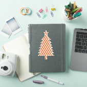 Koperkleurige 3-d dozen met kerstboomkleuring sticker (iPad Cover)