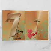 Koperkoper en wol, 7e jaar Jubileum Kaart (Binnen)