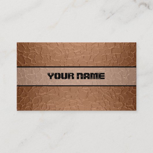 Koperkorrelig roestvrij staal Metaal 2 Visitekaartje (Voorkant)