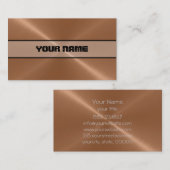 Koperkorrelig roestvrij staal visitekaartje (Voorkant / Achterkant)