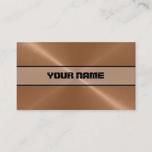 Koperkorrelig roestvrij staal visitekaartje (Voorkant)