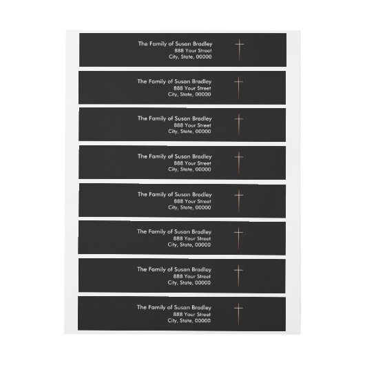 Koperkruis - Christelijk Schrafeletiket (Vel)