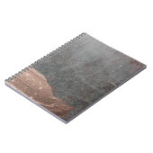 Koperlamour Stripes op grijze marmer Notitieboek (Linkerzijde)