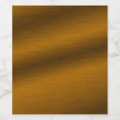 Koperlegant Faux metalen achtergrond geborsteld Wijn Etiket (Enkel label)