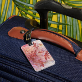 Koperlibellen op hete zomerlucht bagagelabel