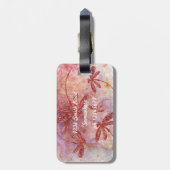 Koperlibellen op hete zomerlucht bagagelabel (Achterkant verticaal)