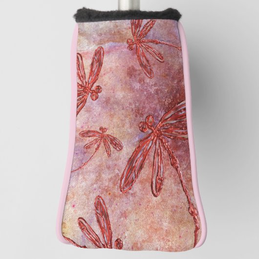 Koperlibellen op hete zomerlucht golfheadcover (Draai 90)