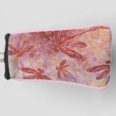 Koperlibellen op hete zomerlucht golfheadcover (Voorkant)