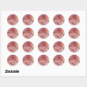 Koperlibellen op hete zomerlucht ronde sticker (Vel)