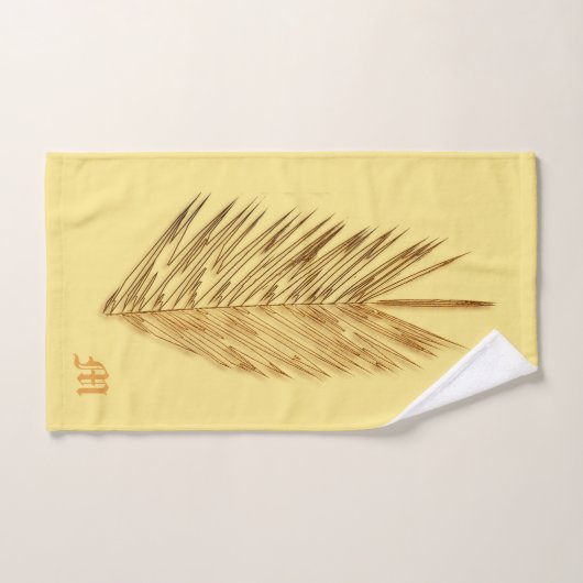 Koperlook Palm Leaf Bad Handdoek (Handdoek)