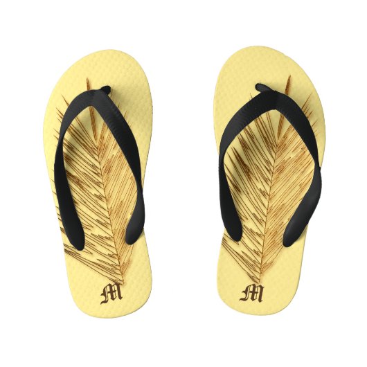 Koperlook Palm Leaf Summer Kinder Teenslippers (Voetbed)