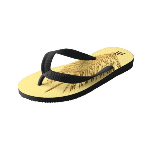 Koperlook Palm Leaf Summer Kinder Teenslippers (Schuin)