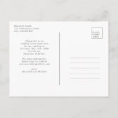 Kopermarmer Geometric Floral Briefkaart Wedding (Achterkant)