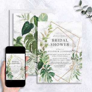 Kopermarmer Geometric Tropical Gold Shower Kaart