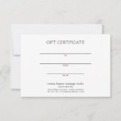 Kopermassagetherapeut Dag Spa Gift Kaart (Achterkant)